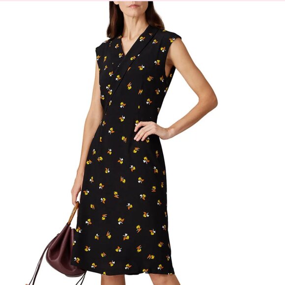 Black Floral Allen Dress by Of Mercer - Picture 1 of 5